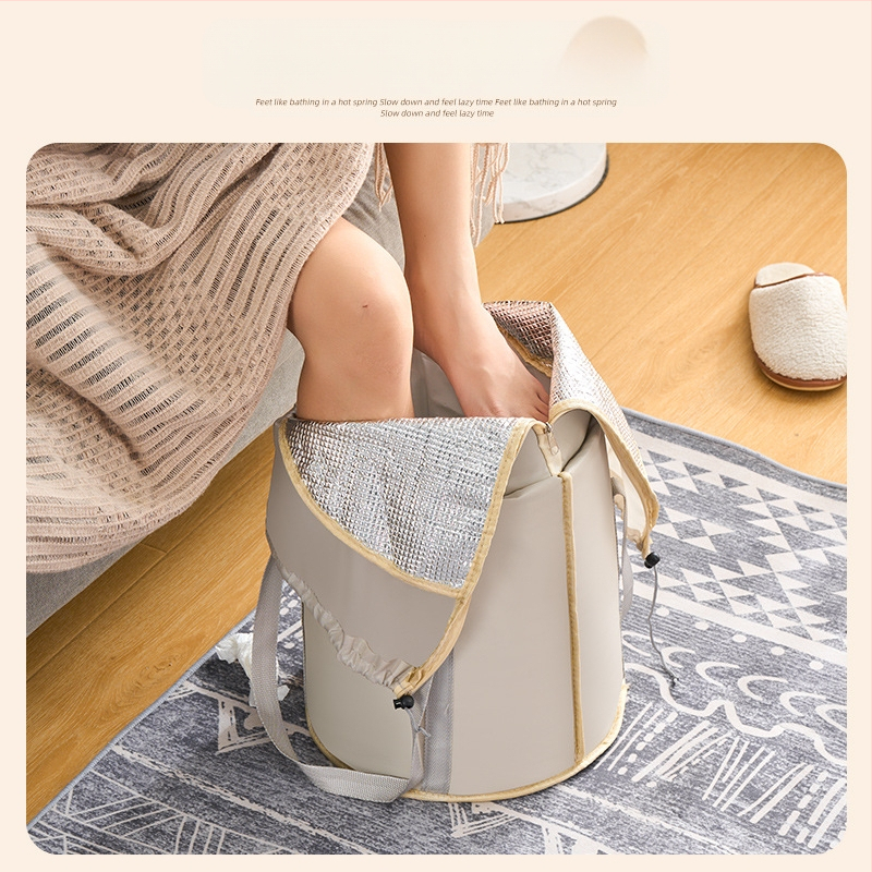 Πτυσσόμενος κάδος μπάνιου ποδιών, από νάιλον ύφασμα, πτυσσόμενος σχεδιασμός, μάρκα Discovery, για ενήλικες