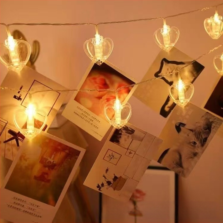 LED klipsidega valgustring, tähekujuline, 10–40 LED, 3000K, IP65, patareidega toidetud