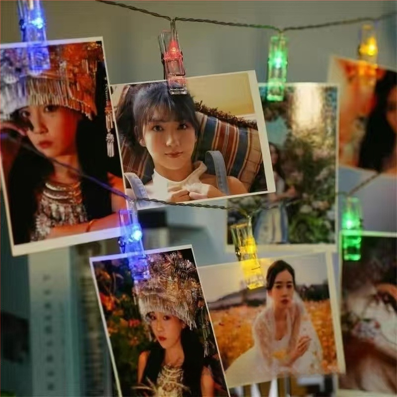 LED klipsidega valgustring, tähekujuline, 10–40 LED, 3000K, IP65, patareidega toidetud