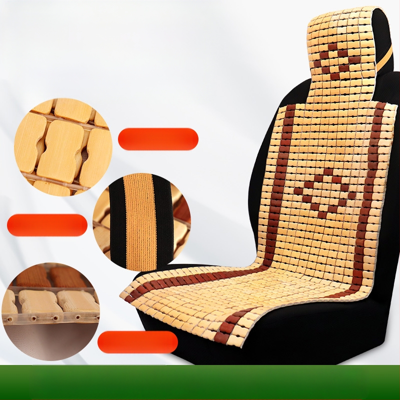Chladić jastučić za auto, ručno pleten od bambusovih pločica, za prednja sjedala, monolitni dizajn