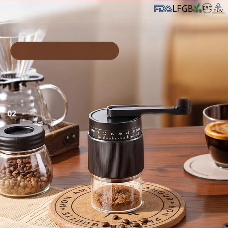 Χειροκίνητος μύλος καφέ για οικιακή χρήση – μοντέρνος μινιμαλιστικός σχεδιασμός, δυνατότητα προσαρμογής της επεξεργασίας κόκκων
