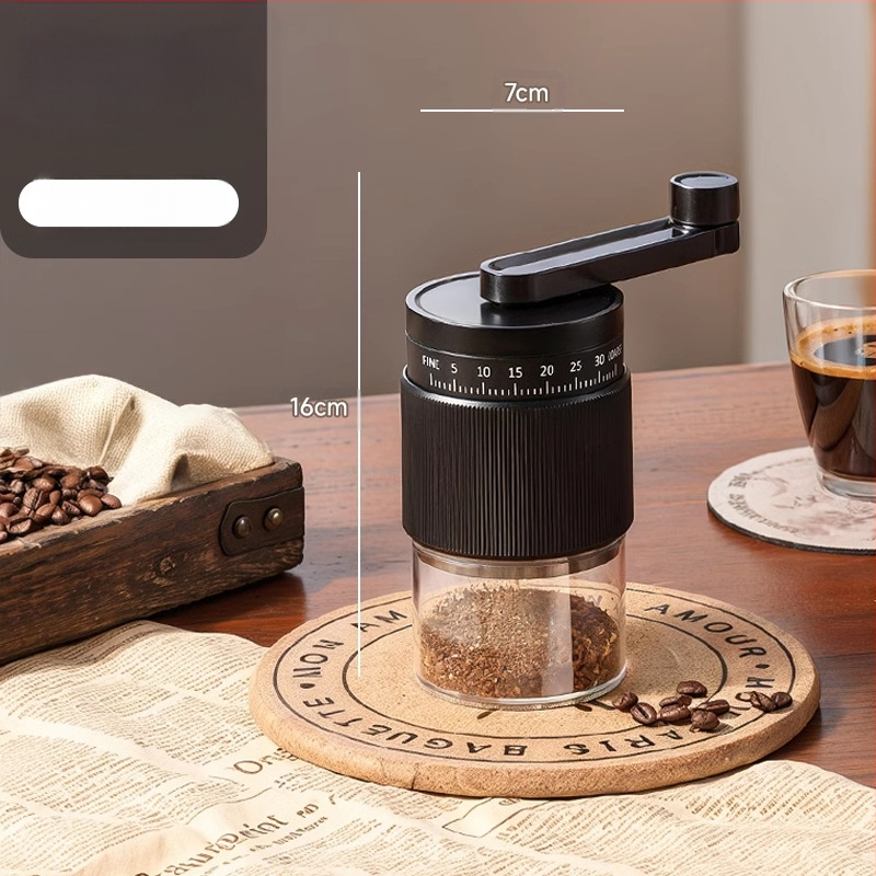 Χειροκίνητος μύλος καφέ για οικιακή χρήση – μοντέρνος μινιμαλιστικός σχεδιασμός, δυνατότητα προσαρμογής της επεξεργασίας κόκκων