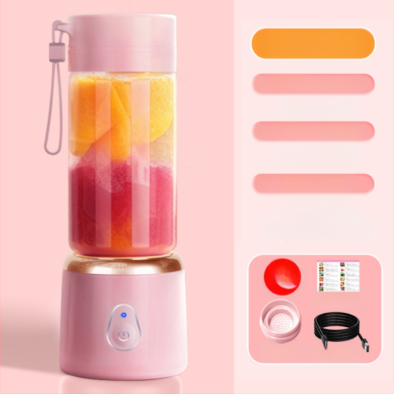 Φορητό επαναφορτιζόμενο κύπελλο αποχυμωτή με μοτέρ 50W, ενσωματωμένη μπαταρία 7.4V, 5+ λεπίδες, χωρητικότητα 400 ml, PC πλαστικό τροφίμων