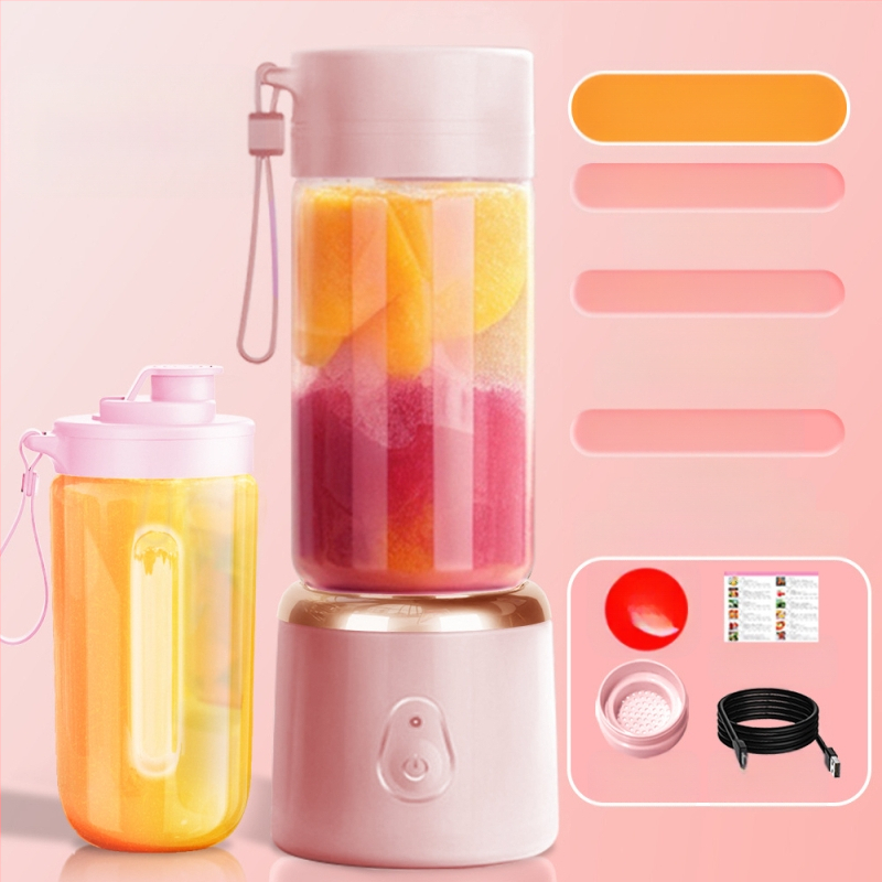 Φορητό επαναφορτιζόμενο κύπελλο αποχυμωτή με μοτέρ 50W, ενσωματωμένη μπαταρία 7.4V, 5+ λεπίδες, χωρητικότητα 400 ml, PC πλαστικό τροφίμων