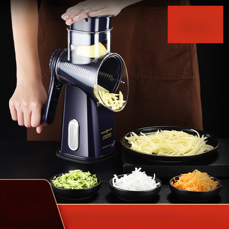 Πολυλειτουργικός χειροκίνητος κοπτήρας λαχανικών με δυνατότητες κοπής σε φέτες και τριψίματος (Υλικό: PC+ABS, 304/430 ανοξείδωτος χάλυβας, 420J2, PP; για οικιακή και επαγγελματική χρήση)