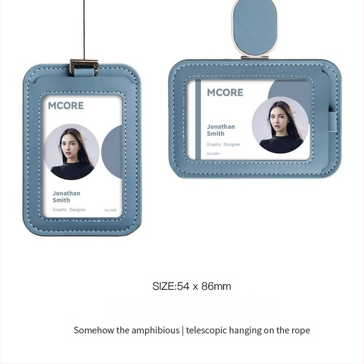 Ādas kartes turētājs darba identifikācijas kartei, mūsdienīgā minimālisma stilā