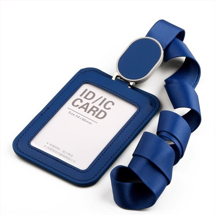 Ādas kartes turētājs darba identifikācijas kartei, mūsdienīgā minimālisma stilā