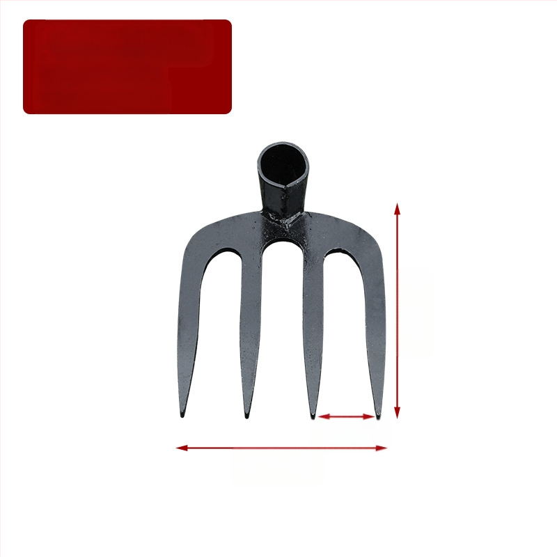 Ράκα εννιά δοντιών με ξύλινο κοντάρι, μαγανίου χάλυβας, πολυδόντια για γεωργία και κήπους