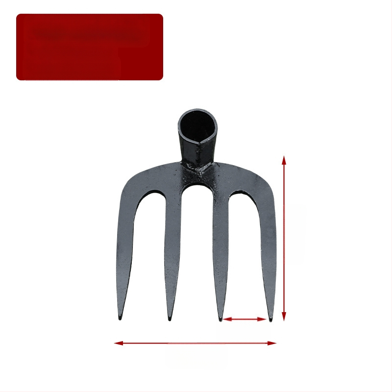 Ράκα εννιά δοντιών με ξύλινο κοντάρι, μαγανίου χάλυβας, πολυδόντια για γεωργία και κήπους