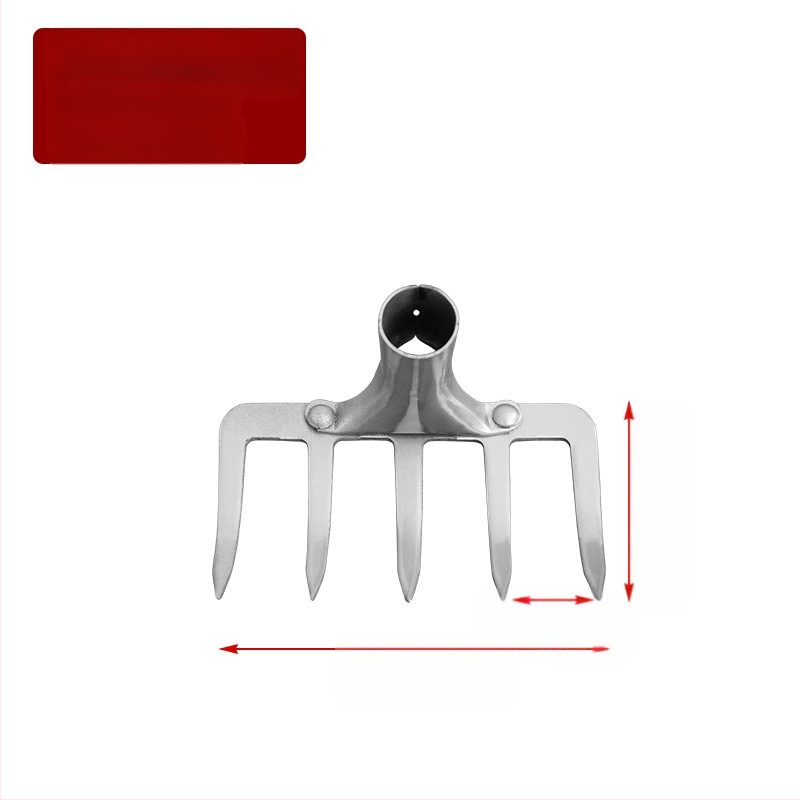 Ράκα εννιά δοντιών με ξύλινο κοντάρι, μαγανίου χάλυβας, πολυδόντια για γεωργία και κήπους