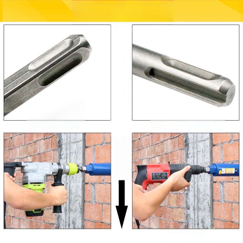 Fu Xin прът за rhinestone конверсия със квадратна дръжка, 100 мм, интегриран съединител за електрически чук