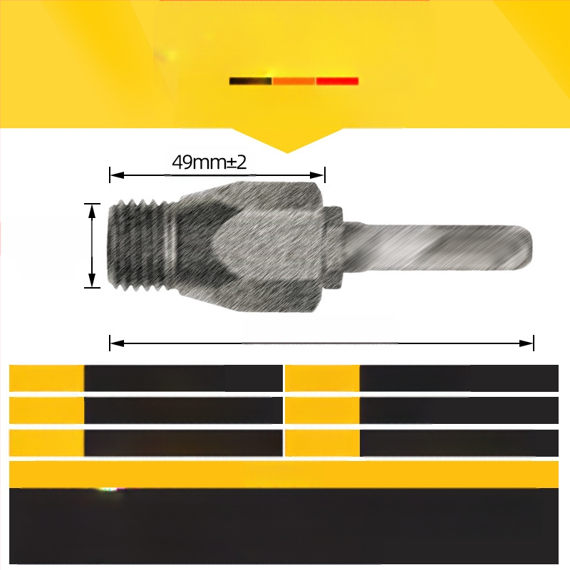 Fu Xin прът за rhinestone конверсия със квадратна дръжка, 100 мм, интегриран съединител за електрически чук