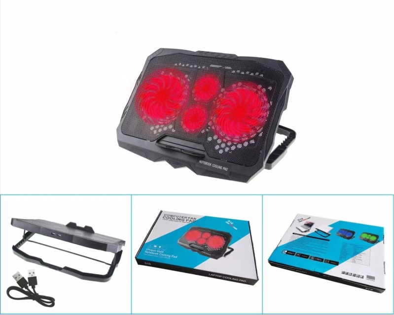 Ноутбук охладител N98 със 4-скоростен регулируем вентилатор, пластмасова основа