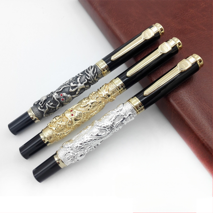 Pūķa rakstāspildspalva JY-Xianglong# metāla korpuss, ievietošanas veids, ūdens bāzes tintes, 79 g, biroja parakstīšanas rakstāspildspalva