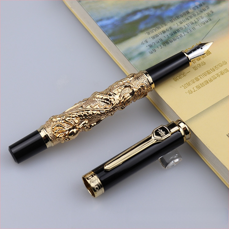Pūķa rakstāspildspalva JY-Xianglong# metāla korpuss, ievietošanas veids, ūdens bāzes tintes, 79 g, biroja parakstīšanas rakstāspildspalva