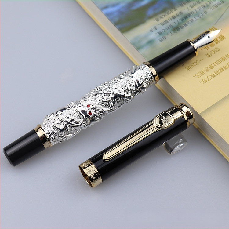 Pūķa rakstāspildspalva JY-Xianglong# metāla korpuss, ievietošanas veids, ūdens bāzes tintes, 79 g, biroja parakstīšanas rakstāspildspalva