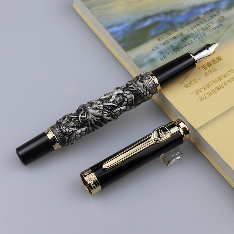 Pūķa rakstāspildspalva JY-Xianglong# metāla korpuss, ievietošanas veids, ūdens bāzes tintes, 79 g, biroja parakstīšanas rakstāspildspalva