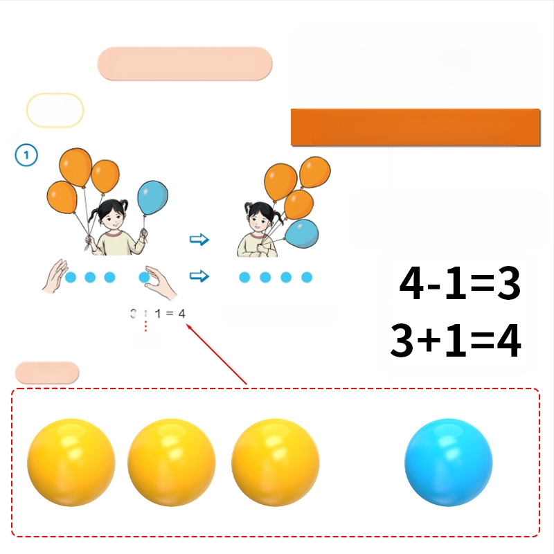 Youcai пластмасови броещи топчета за начална математика – учебни помагала за задачи по вероятности
