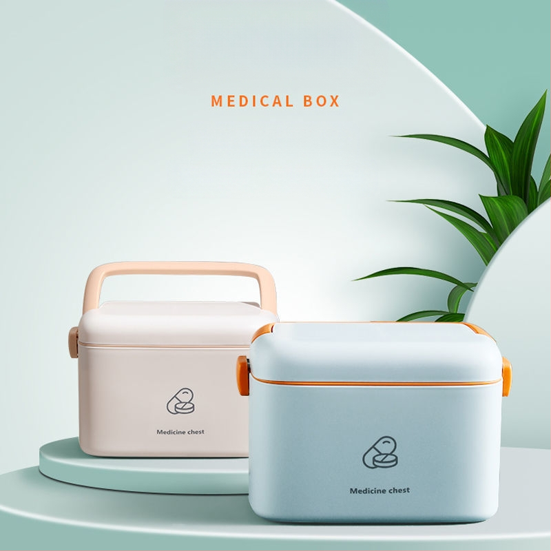Θήκη αποθήκευσης φαρμάκων, μεγάλης χωρητικότητας, πολυεπίπεδη κατασκευή, φορητή, ABS υλικό