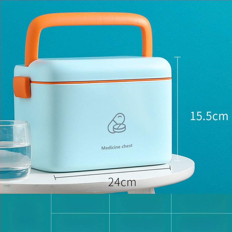 Θήκη αποθήκευσης φαρμάκων, μεγάλης χωρητικότητας, πολυεπίπεδη κατασκευή, φορητή, ABS υλικό