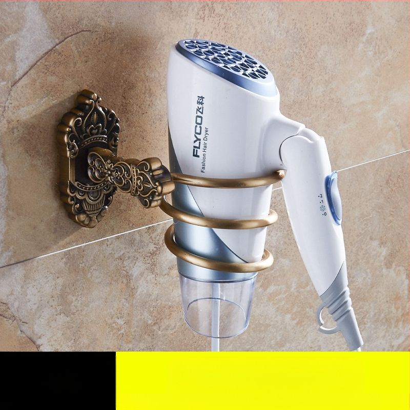 Επιτοίχιος στήριγμα για πιστολάκι μαλλιών — Αλουμινίου κράμα, Μοντέλο 001, Αντικέ φινίρισμα, Φόρτωση 15 kg