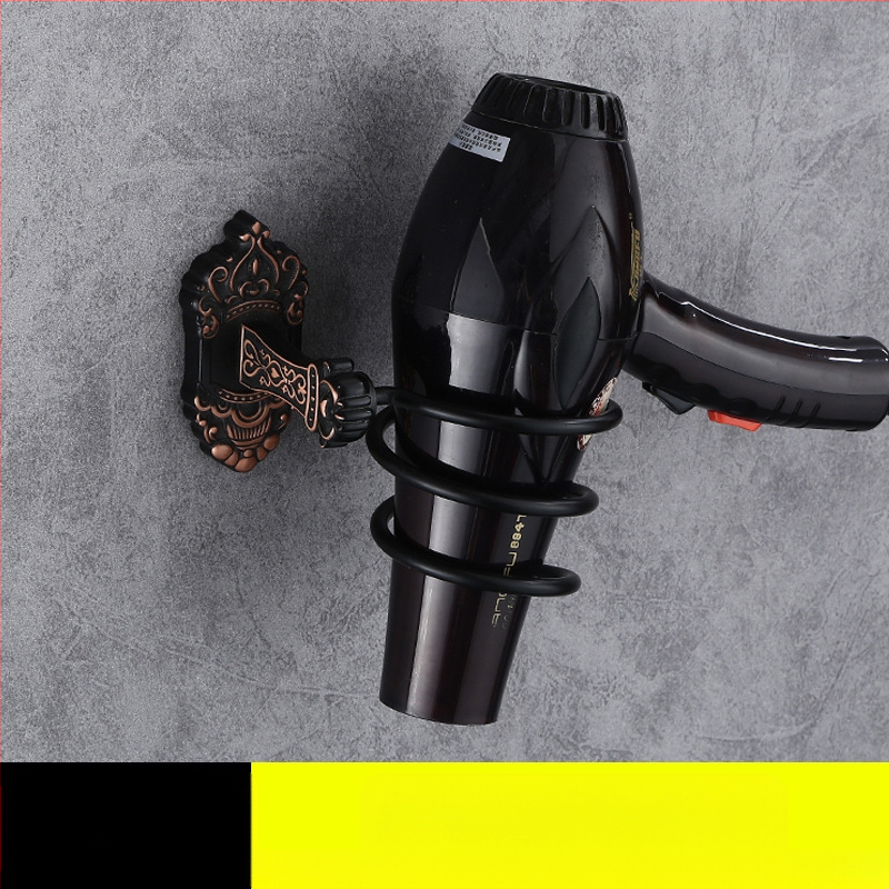 Επιτοίχιος στήριγμα για πιστολάκι μαλλιών — Αλουμινίου κράμα, Μοντέλο 001, Αντικέ φινίρισμα, Φόρτωση 15 kg