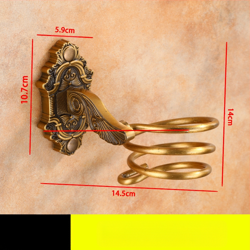 Επιτοίχιος στήριγμα για πιστολάκι μαλλιών — Αλουμινίου κράμα, Μοντέλο 001, Αντικέ φινίρισμα, Φόρτωση 15 kg