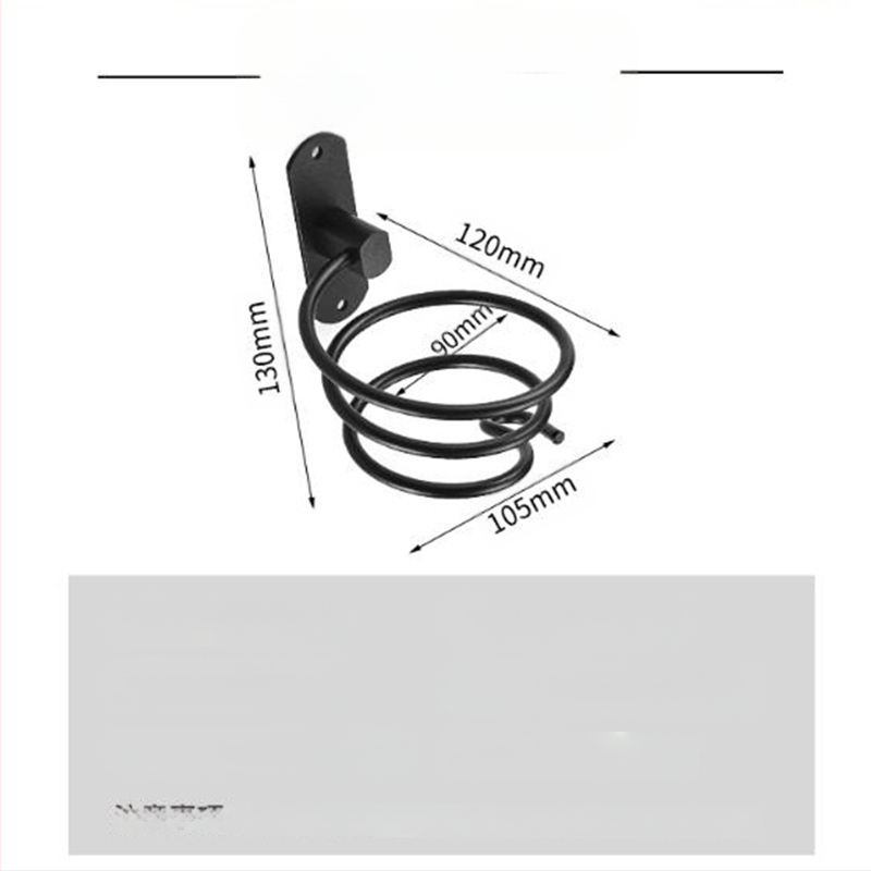 Стенен държач за сешоар за баня — алуминиева конструкция, анодирано покритие, монтаж без пробиване, товароподемност 2 кг, модел 9442