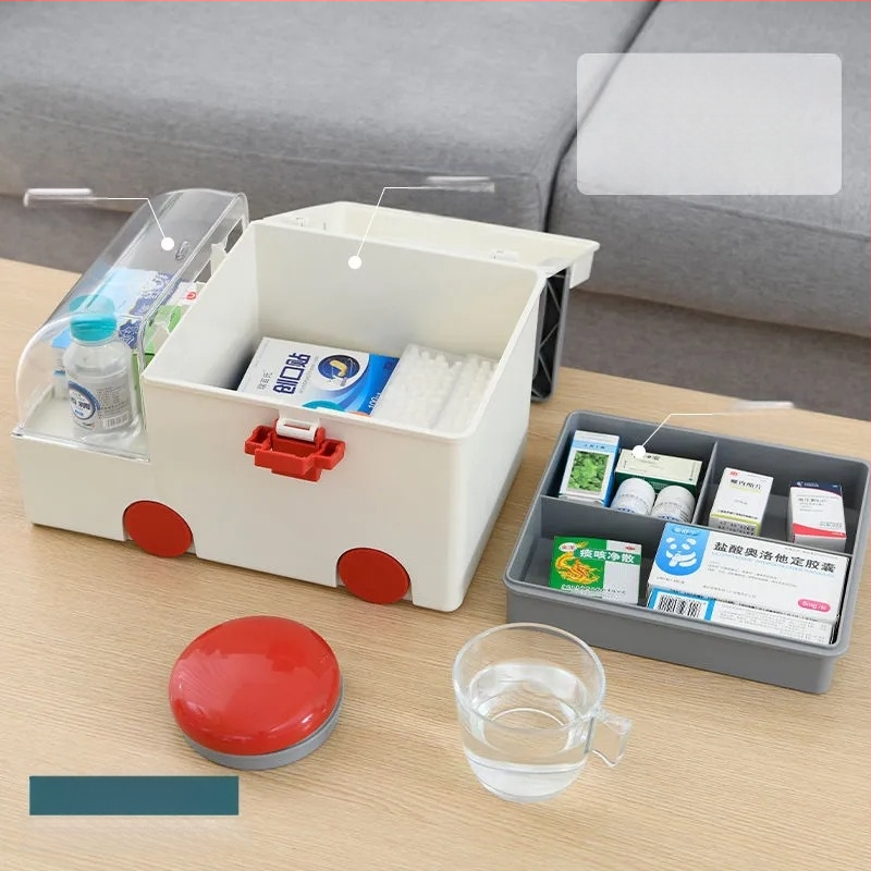Φορητό κουτί αποθήκευσης φαρμάκων, 8 διαμερίσματα, μοντέλο 0600, πλαστικό