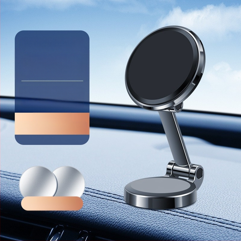 Držač za telefon u automobilu s magnetskim pričvršćivanjem na ploču instrumenta, cinkovog legura, sklopni, višenamjenski