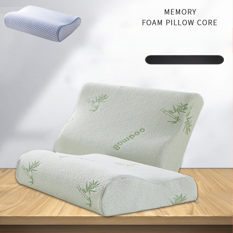 Atmiņas putu kakla spilvens, viļņota forma, pildījums: 98% lēni atjaunojošs materiāls, kodols: ķīmiskā šķiedra, pielāgošana pieejama