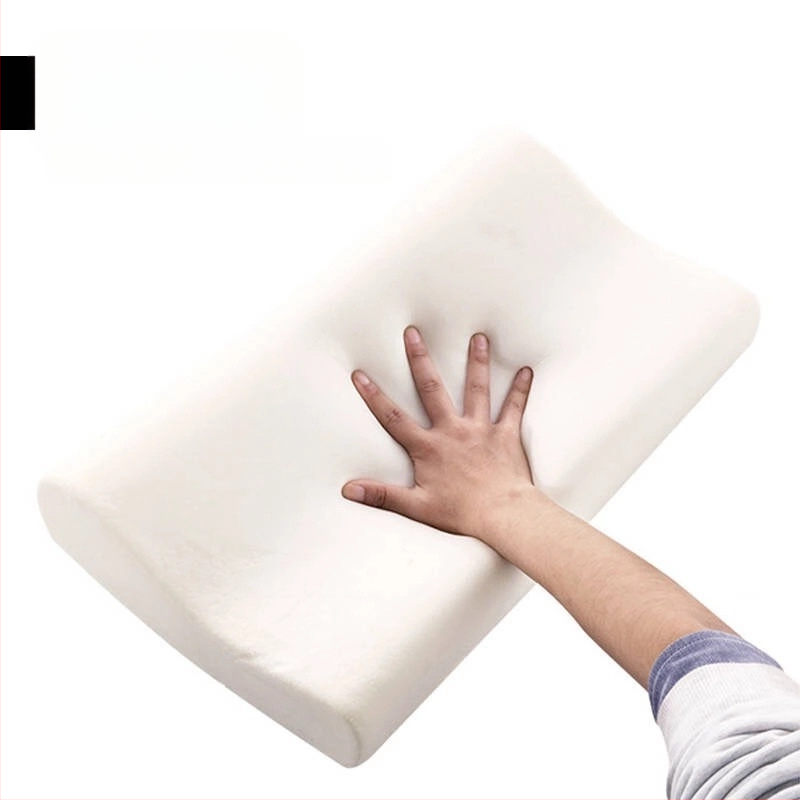 Atmiņas putu kakla spilvens, viļņota forma, pildījums: 98% lēni atjaunojošs materiāls, kodols: ķīmiskā šķiedra, pielāgošana pieejama