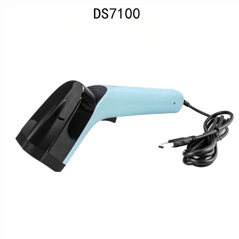 Настолен USB баркод-скенер с резолюция 640×480, скорост на сканиране 300 скана/сек, тегло 0,4 кг, гаранция 1 година