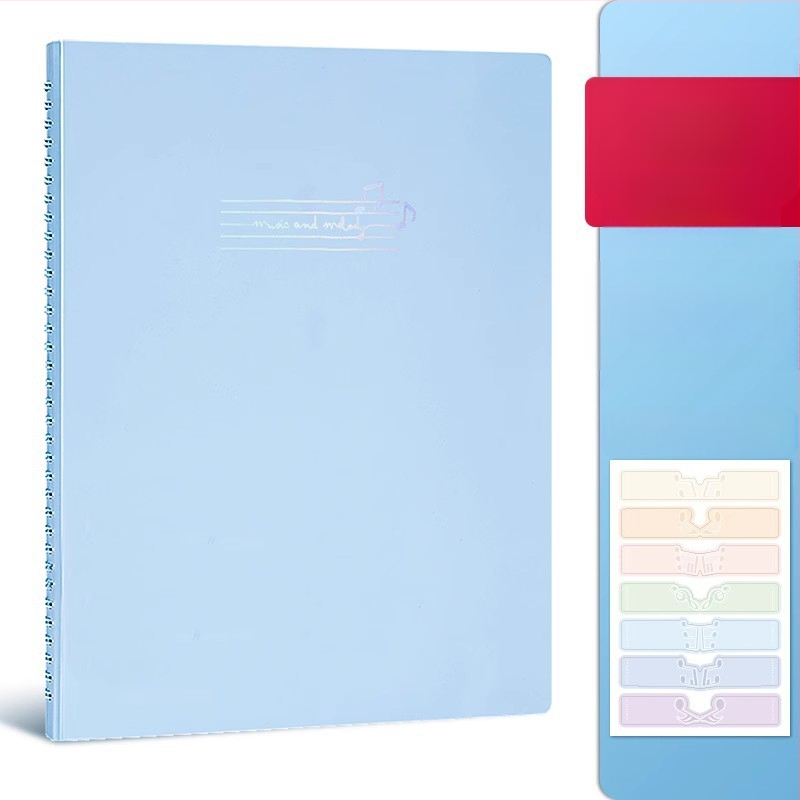 Deli папка за ноти, PP материал, прозрачни вложки за нотни листове, рефилуема папка за ноти