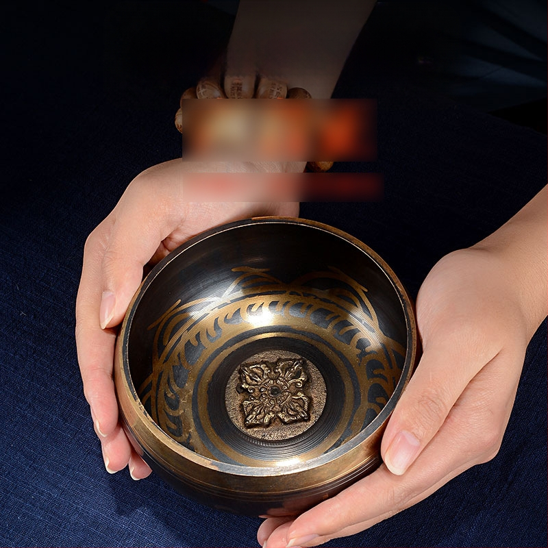 Βουδιστικό χάλκινο δοχείο ήχου για ανάγνωση σούτρων και θεραπεία με ήχο — μπρονζέ διαλογιστικό μπολ, μάρκα Yidian auspicious color