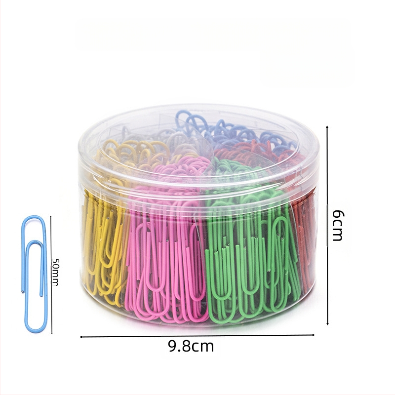Műanyag bevonatú acél papírkapcsok, hatrekeszes hengeres csomagolás, modell 6T-1/6T-2/6T-3