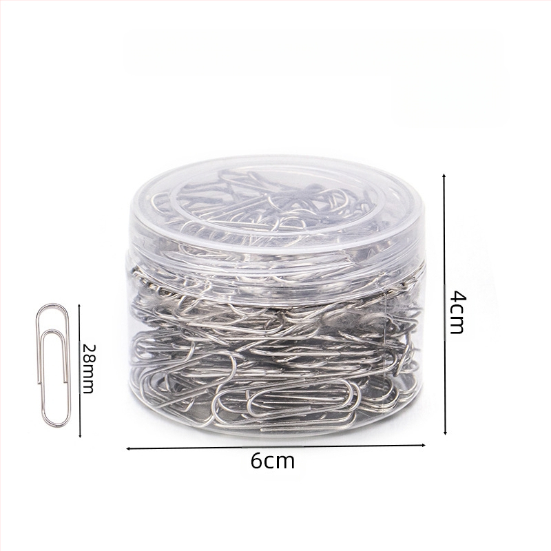 Műanyag bevonatú acél papírkapcsok, hatrekeszes hengeres csomagolás, modell 6T-1/6T-2/6T-3