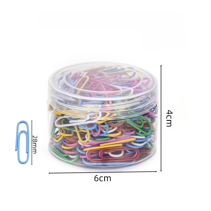 Műanyag bevonatú acél papírkapcsok, hatrekeszes hengeres csomagolás, modell 6T-1/6T-2/6T-3