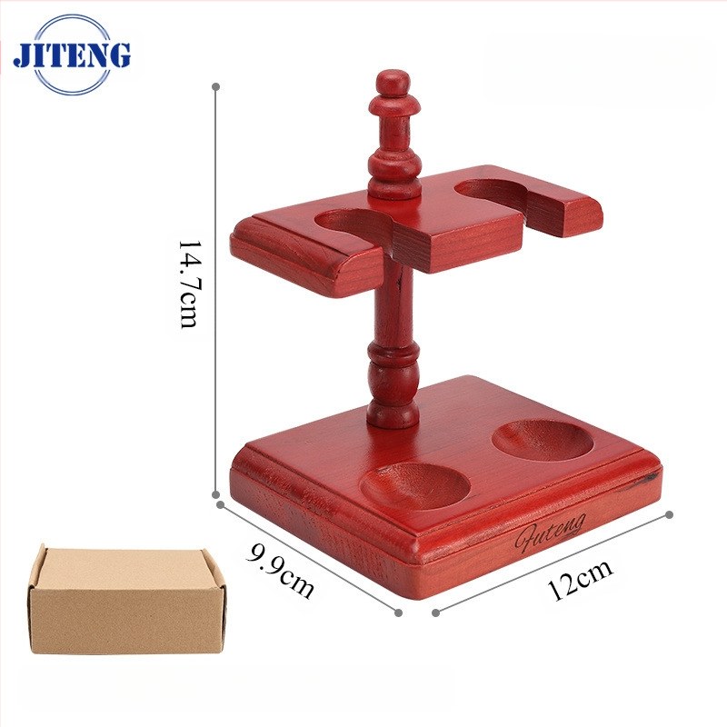 Koka daudzpozīciju vertikālais pīpes statīvs ar noņemamu mahagoni pamatni izstādīšanai