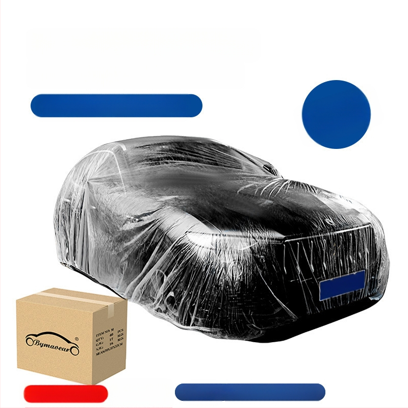 Bymaocar διαφανές κάλυμμα αυτοκινήτου μιας χρήσης, PE υλικό υψηλής διαφάνειας, κατάλληλο για αυτοκίνητα και SUV, βάρος 0,2 kg, δυνατότητα προσαρμογής