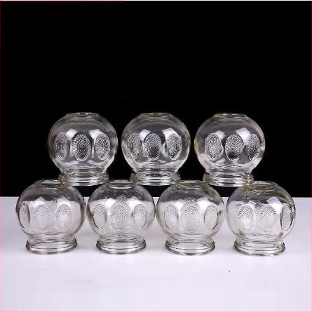 YY Set de cupping din sticlă pentru uz casnic – Unelte de cupping din sticlă, sticlă de înaltă albă, origine: Xuzhou, Jiangsu