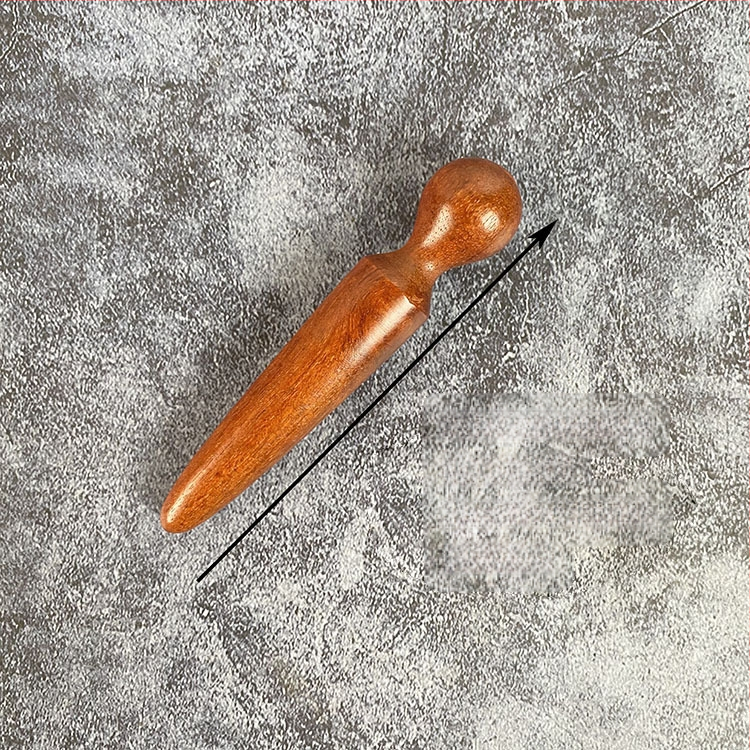 Махагонова пръчка за акупунктурен масаж – дървен масажен инструмент за дома, офиса, храма и хотела