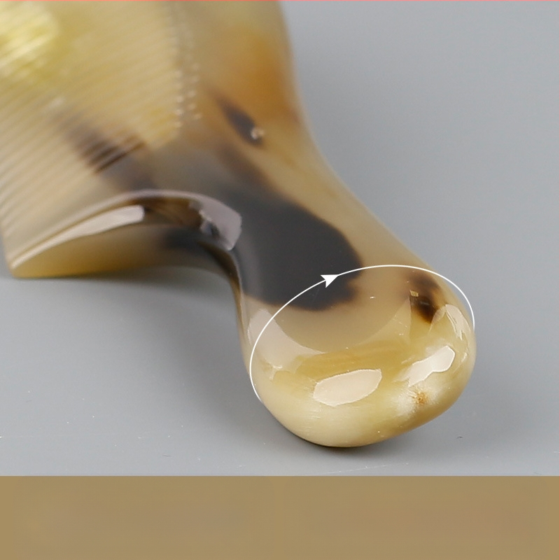 Augstas kvalitātes butikķemme no raga, roku darīts, ar smalkiem zobiem, zīmols Qizanggou