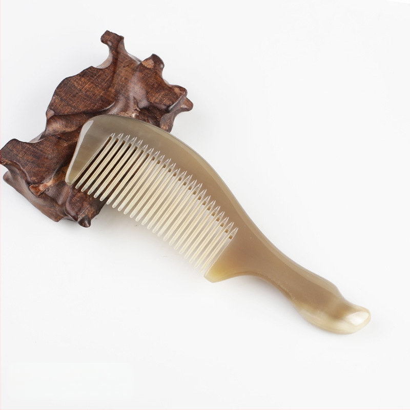 Augstas kvalitātes butikķemme no raga, roku darīts, ar smalkiem zobiem, zīmols Qizanggou