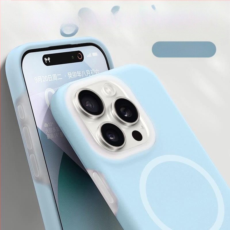 Θήκη iPhone 14 Pro / Pro Max — υγρό σιλικόνη, μαγνητικός σχεδιασμός, προστασία από πτώσεις, φορητή πολυτέλεια