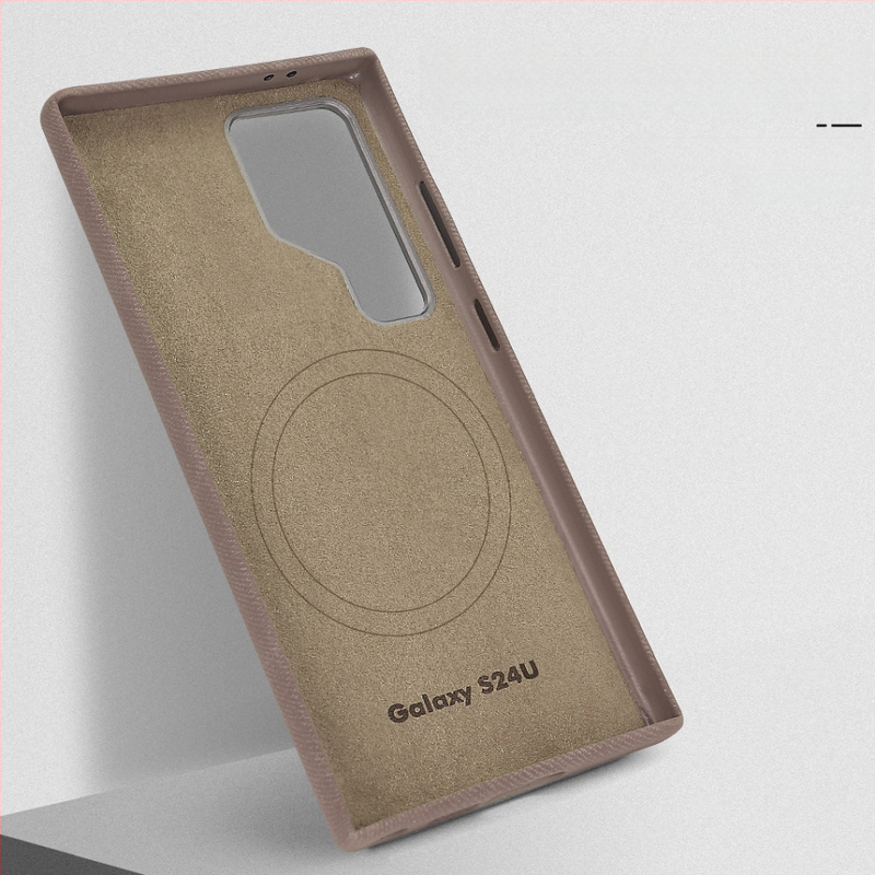 Samsung S25 Ultra tālruņa vāciņš – mikrošķiedras āda, magnētiskais korpuss, stils All-Inclusive, pielāgojams