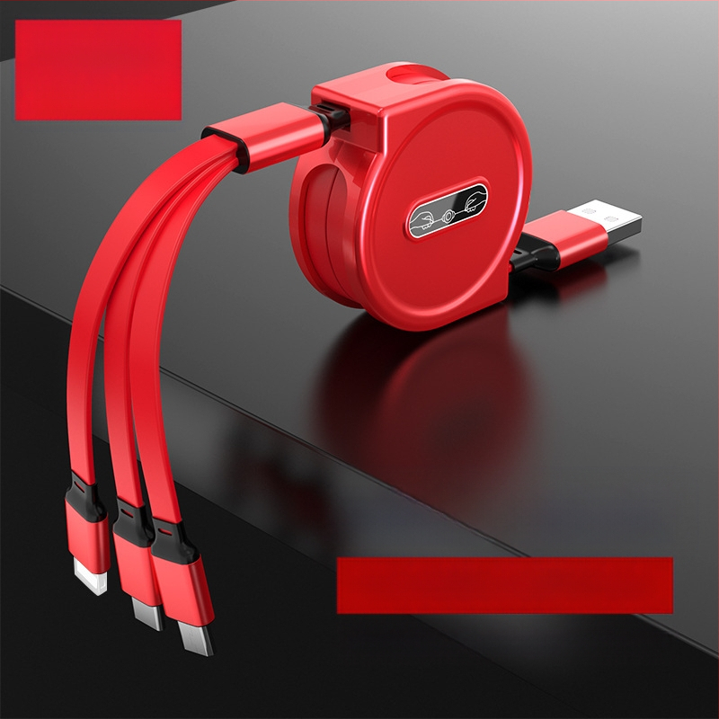 Αναδιπλούμενο καλώδιο ταχείας φόρτισης 3 σε 1: Lightning, Micro USB και USB-C; PC+ABS σώμα; μέγιστη ισχύς 10W; δώρο με λογότυπο