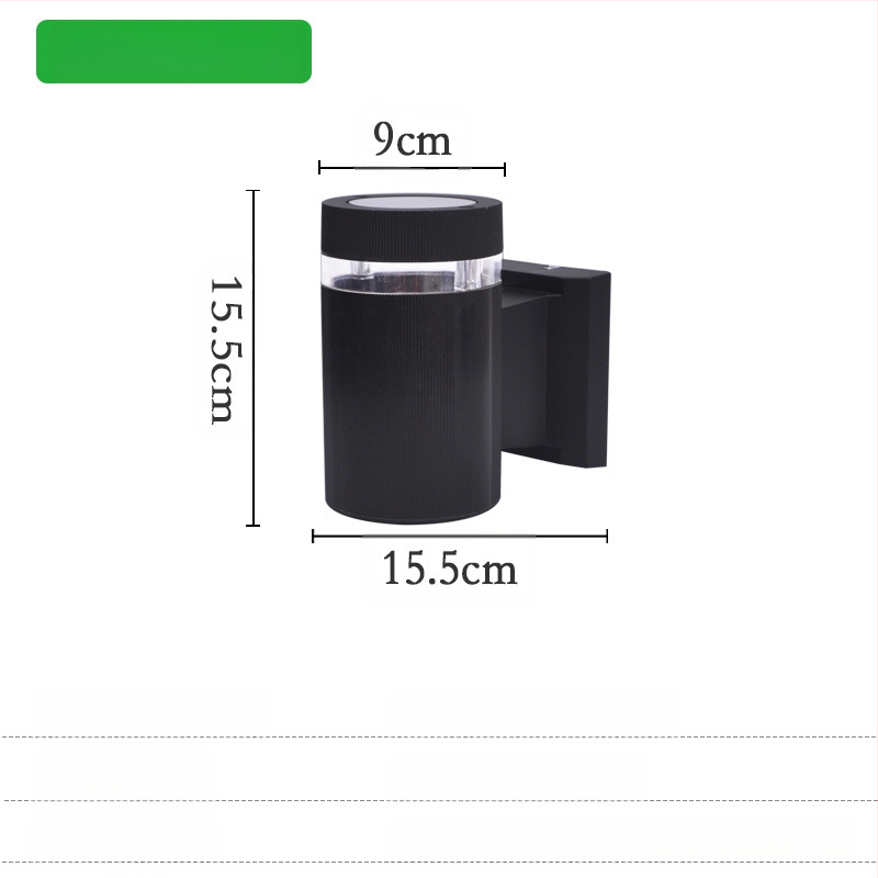 Външна стенна лампа за двор с пластмасов корпус, IP55 защита, 2 LED диода, захранване 110-220V