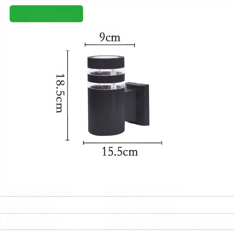 Външна стенна лампа за двор с пластмасов корпус, IP55 защита, 2 LED диода, захранване 110-220V