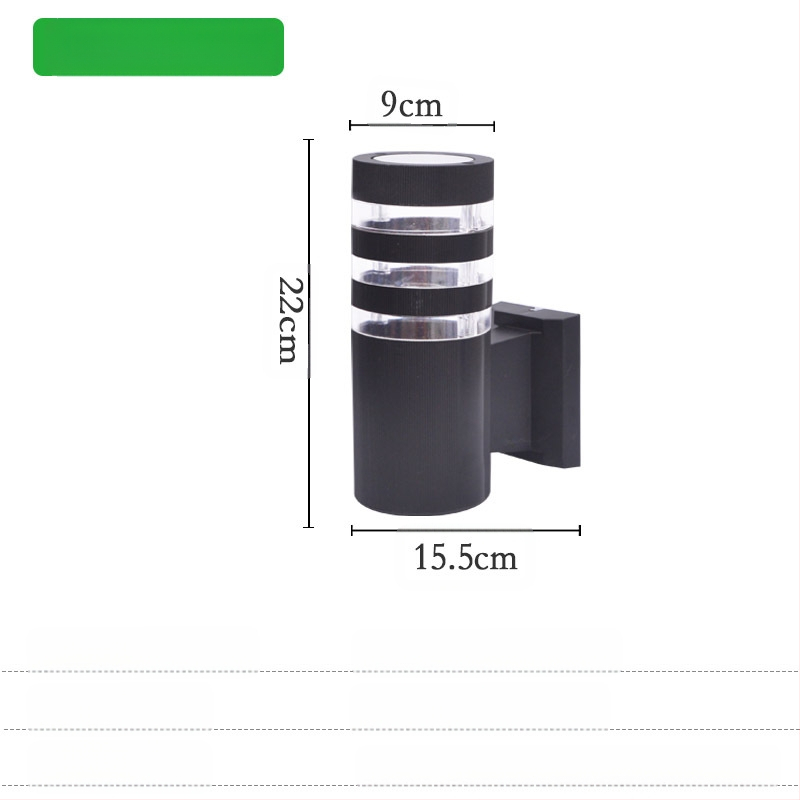 Външна стенна лампа за двор с пластмасов корпус, IP55 защита, 2 LED диода, захранване 110-220V